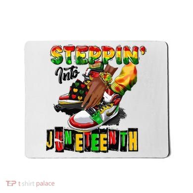 Stepping Into Juneteenth African American Black Shoes Mousepad