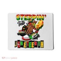 Stepping Into Juneteenth African American Black Shoes Mousepad thumb 0