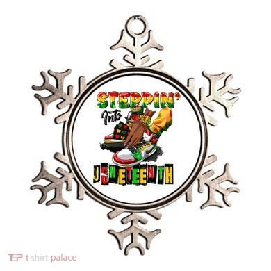 Stepping Into Juneteenth African American Black Shoes Ornament