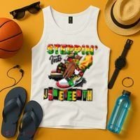 Stepping Into Juneteenth African American Black Shoes Tank Top thumb 4