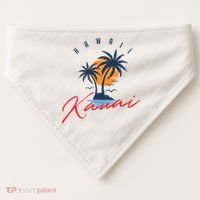 Summer In Kauai Beach Hawaii USA-Made Doggie Bandana thumb 0