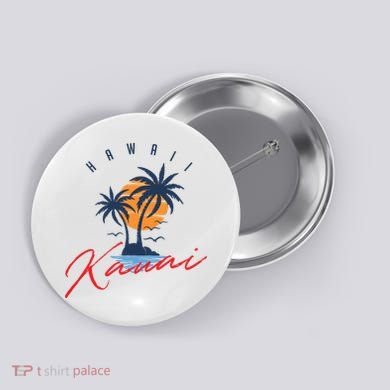 Summer In Kauai Beach Hawaii Button