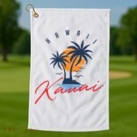 Summer In Kauai Beach Hawaii Golf Towel thumb 1
