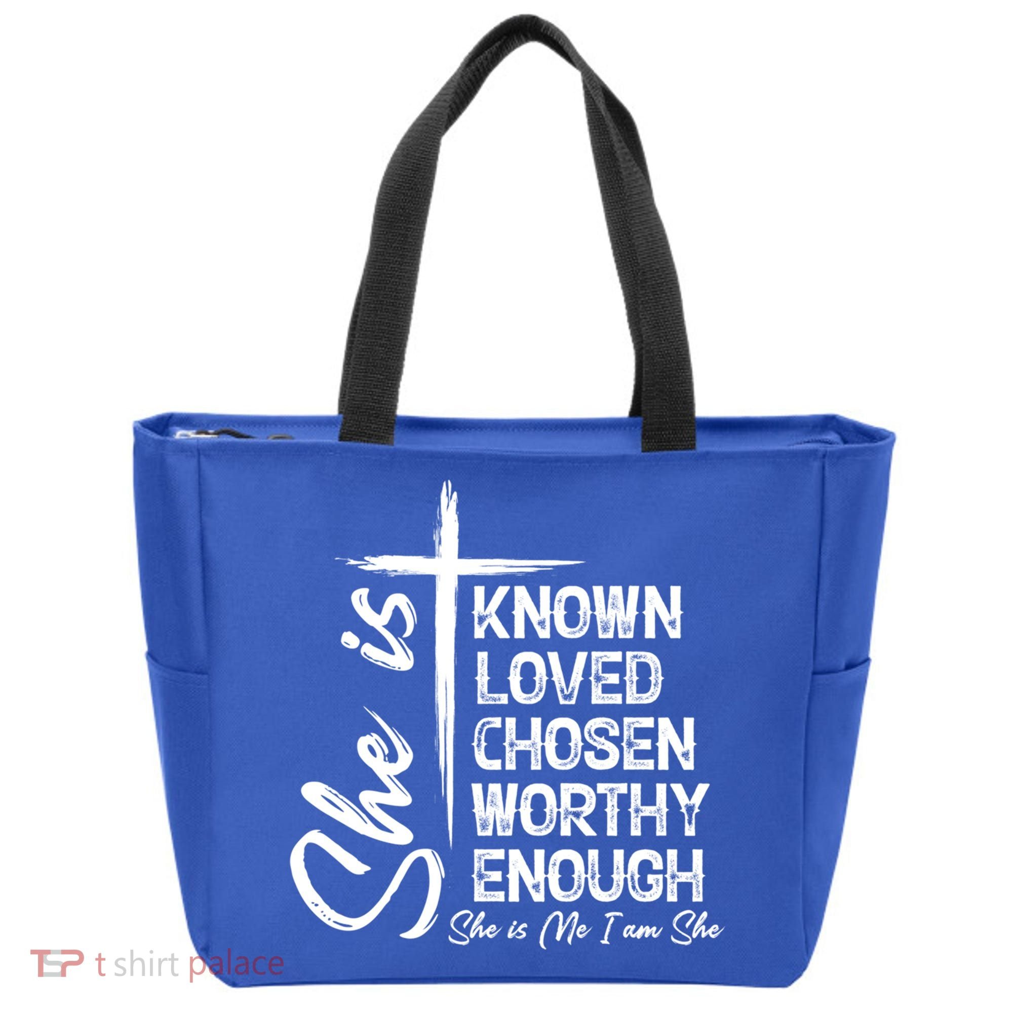 She Is Known Loved Chosen Worthy Enough She Is Me I Am She Gift Tote Bag