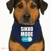 Sikko Mode On Funny Meme USA-Made Doggie Bandana thumb 1
