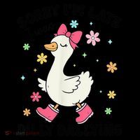 Sorry I'M Late I Was Dilly Dallying Boho Floral Cute Goose Coffee Mug thumb 5