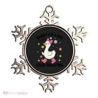 Sorry I'M Late I Was Dilly Dallying Boho Floral Cute Goose Ornament thumb 0