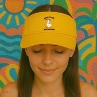 Sorry I'M Late I Was Dilly Dallying Boho Floral Cute Goose Visor thumb 2