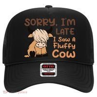 Sorry IM Late I Saw A Fluffy Cow Highland Cow Breeder Hat thumb 0