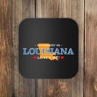 Someone In Louisiana Loves Me Adorable Gift Coaster thumb 0