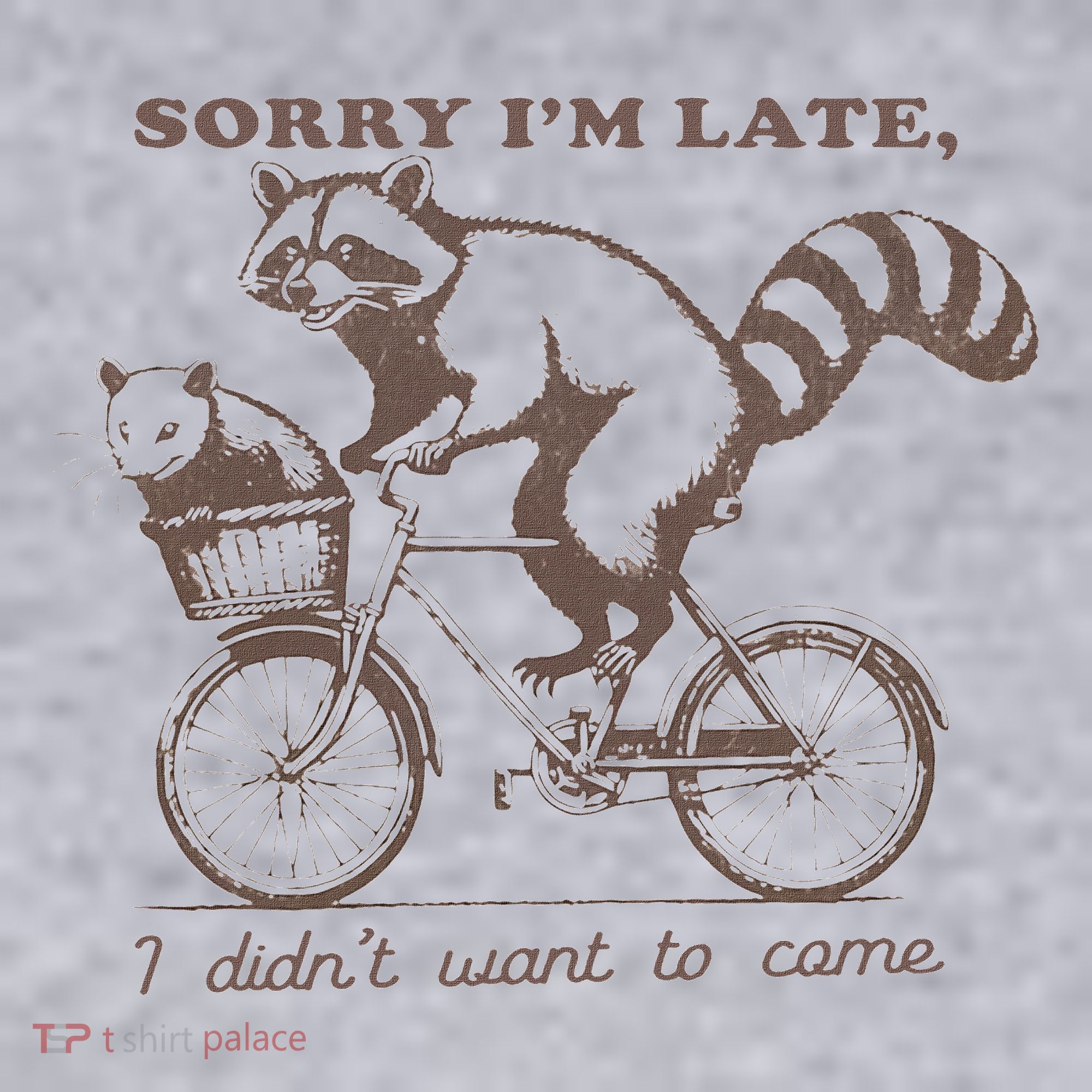 Sorry IM Late I DidnT Want To Come Racoon Women's Sweatshirt