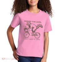 Sorry IM Late I DidnT Want To Come Racoon Kids T-Shirt thumb 2