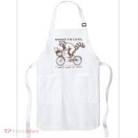 Sorry IM Late I DidnT Want To Come Racoon Apron thumb 0