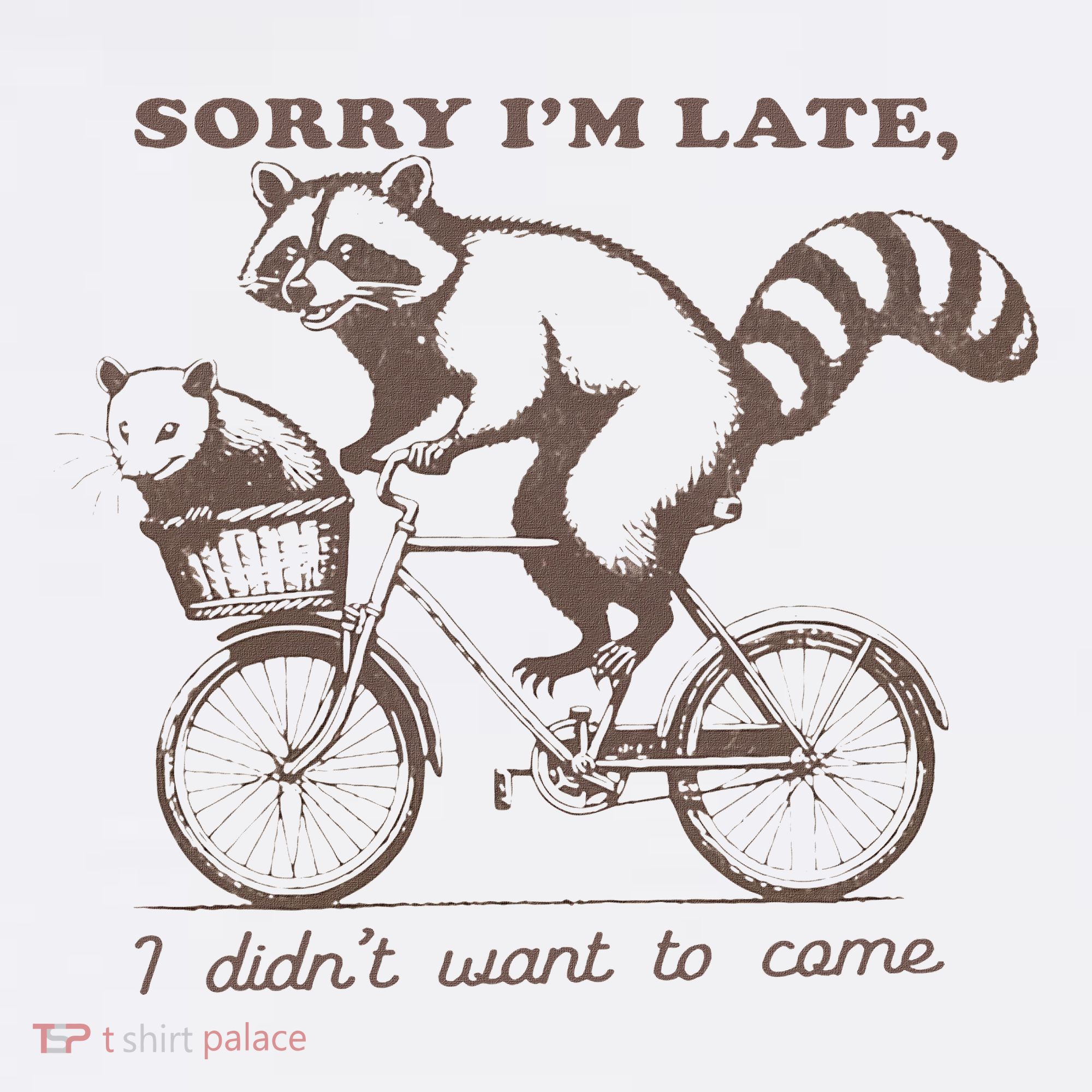 Sorry IM Late I DidnT Want To Come Racoon Women's Hoodie