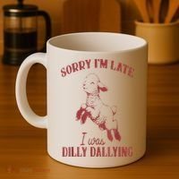 Sorry IM Late I Was Dilly Dallying Coffee Mug thumb 4