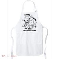 Sorry IM Late I Was Dilly Dallying Baby Lamb Sheep Apron thumb 0