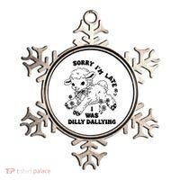 Sorry IM Late I Was Dilly Dallying Baby Lamb Sheep Ornament thumb 0