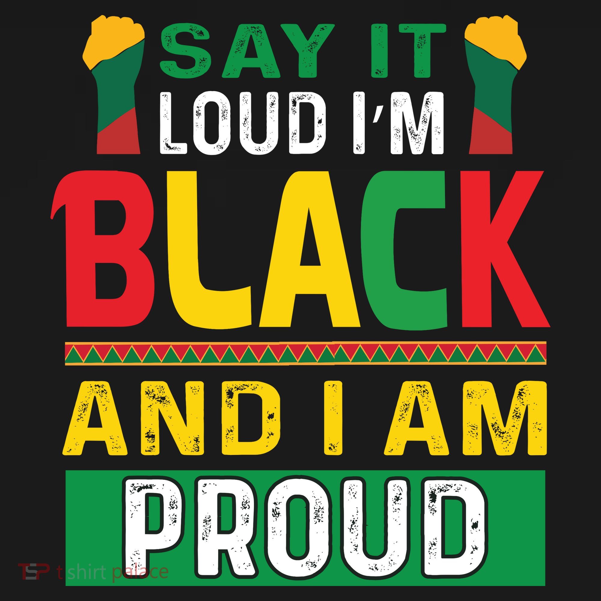 Say It Loud I'm Black And I'm Proud African American Gift Women's Hoodie