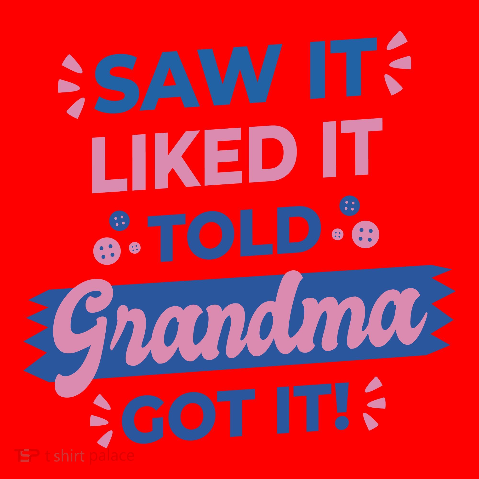 Saw It Liked It Told Grandma Got It Funny Gift Santa Hat