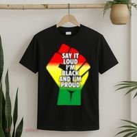 Say It Loud Im Black And Im Proud African American Pride Gift T-Shirt thumb 2
