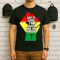 Say It Loud Im Black And Im Proud African American Pride Gift T-Shirt thumb 6