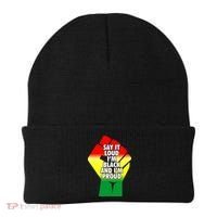 Say It Loud Im Black And Im Proud African American Pride Gift Beanie thumb 0