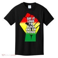 Say It Loud Im Black And Im Proud African American Pride Gift Kids T-Shirt thumb 0