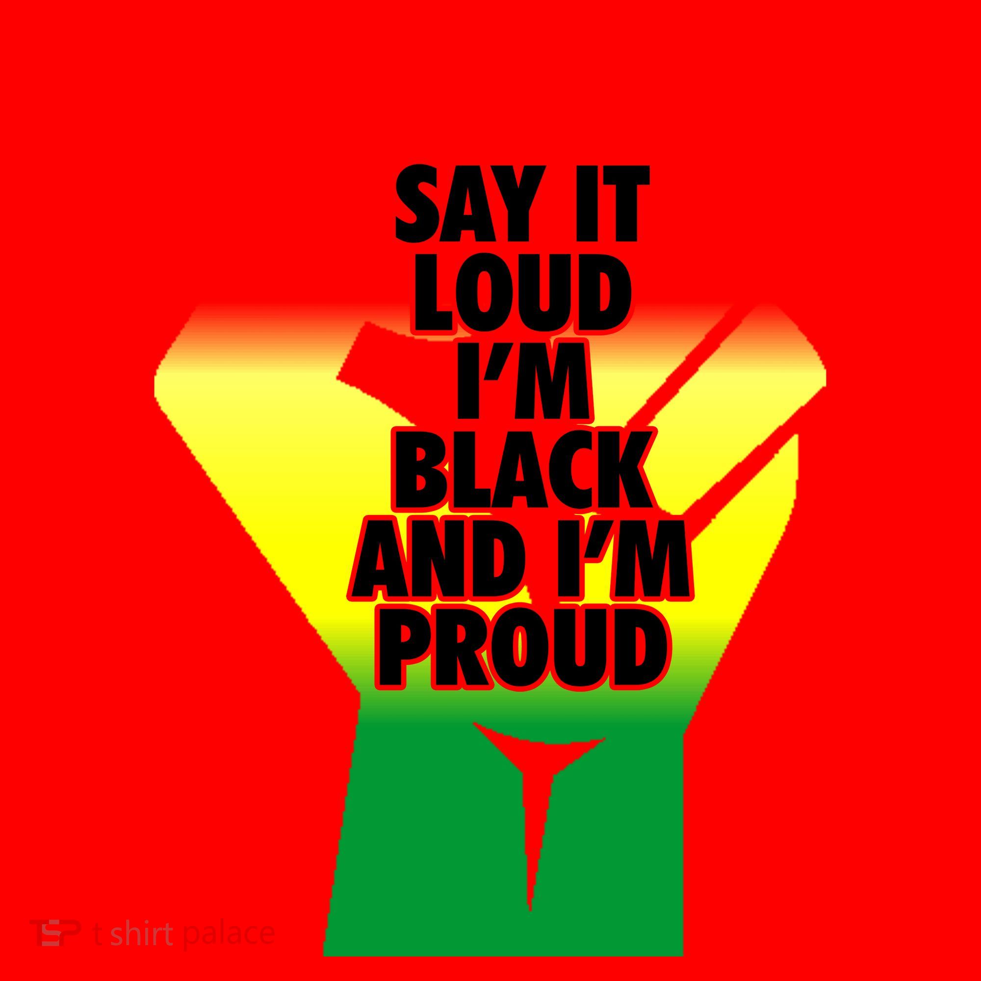 Say It Loud Im Black And Im Proud African American Pride Gift Santa Hat