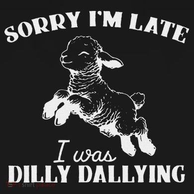 Sorry IM Late I Was Dilly Dallying Cooling Performance Long Sleeve Crew