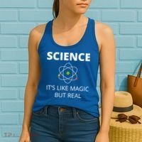 Science It's Like Magic But Real Geek Scientist Gift Women's Tank Top thumb 2