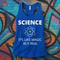 Science It's Like Magic But Real Geek Scientist Gift Women's Tank Top thumb 3