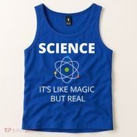 Science It's Like Magic But Real Geek Scientist Gift Tank Top thumb 2