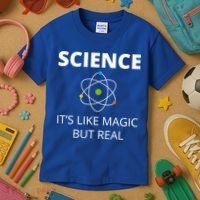 Science It's Like Magic But Real Geek Scientist Gift Kids T-Shirt thumb 3