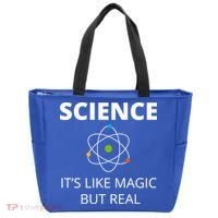 Science It's Like Magic But Real Geek Scientist Gift Tote Bag thumb 0
