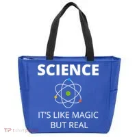 Science It's Like Magic But Real Geek Scientist Gift Tote Bag thumb 0