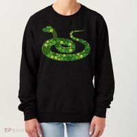 Snake Irish Lucky Green Shamrock Clover St Patricks Day Women's Sweatshirt thumb 0