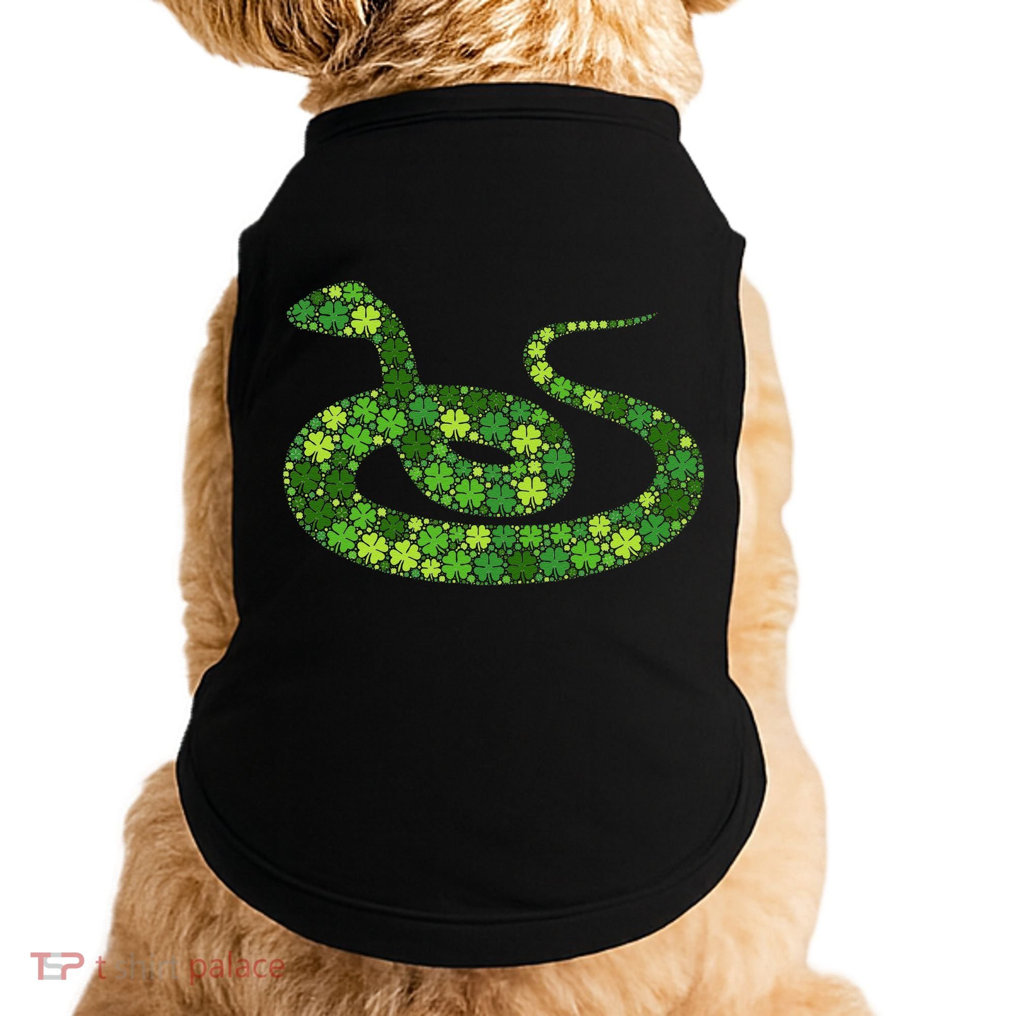 Snake Irish Lucky Green Shamrock Clover St Patricks Day Doggie Tank