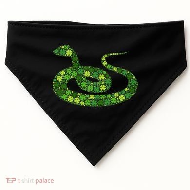 Snake Irish Lucky Green Shamrock Clover St Patricks Day USA-Made Doggie Bandana
