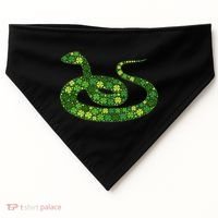Snake Irish Lucky Green Shamrock Clover St Patricks Day USA-Made Doggie Bandana thumb 0