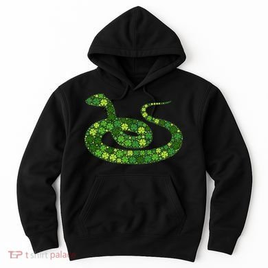 Snake Irish Lucky Green Shamrock Clover St Patricks Day Hoodie