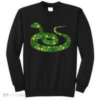 Snake Irish Lucky Green Shamrock Clover St Patricks Day Sweatshirt thumb 0
