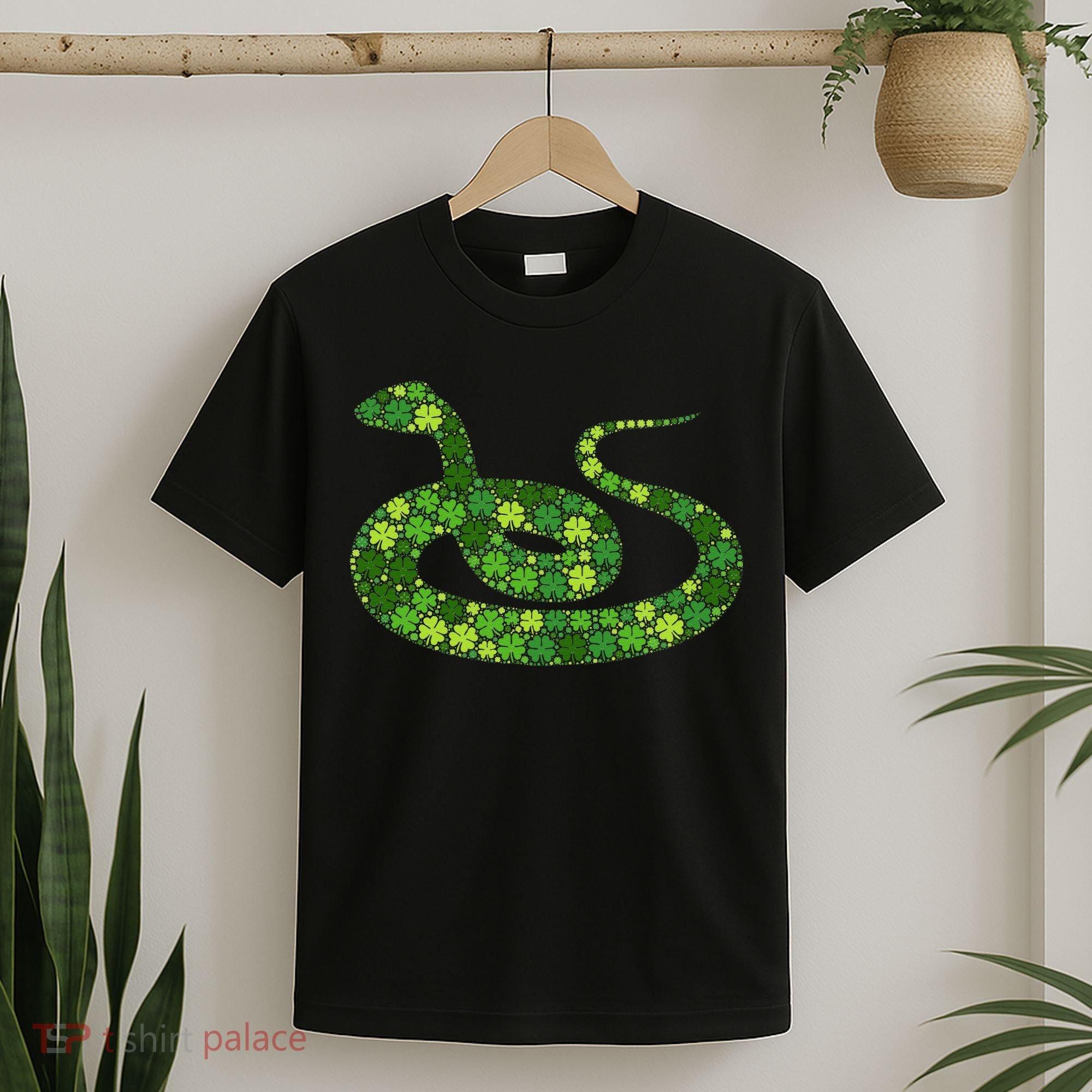 Snake Irish Lucky Green Shamrock Clover St Patricks Day T-Shirt