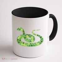 Snake Irish Lucky Green Shamrock Clover St Patricks Day Coffee Mug thumb 1