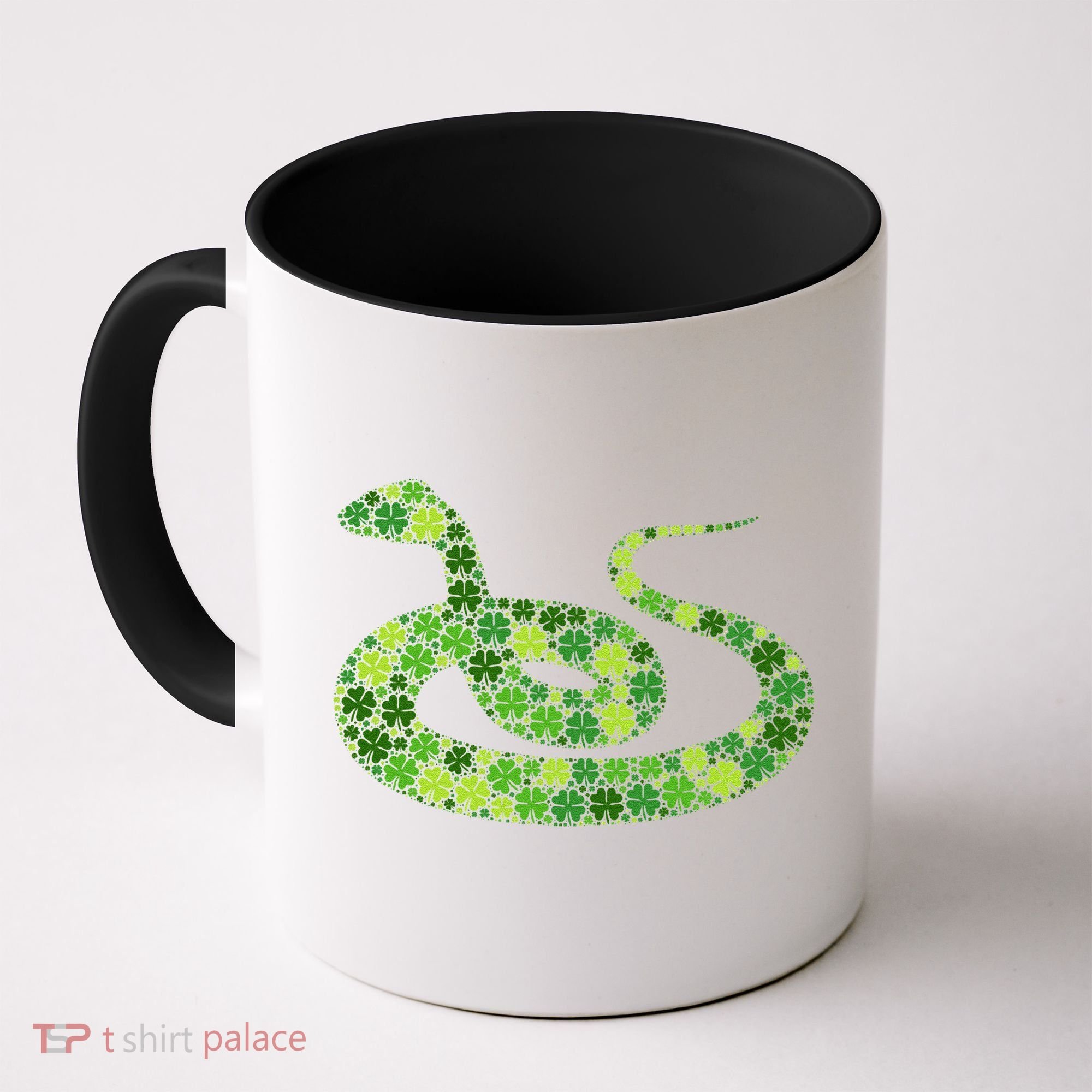 Snake Irish Lucky Green Shamrock Clover St Patricks Day Coffee Mug