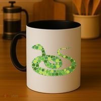 Snake Irish Lucky Green Shamrock Clover St Patricks Day Coffee Mug thumb 4