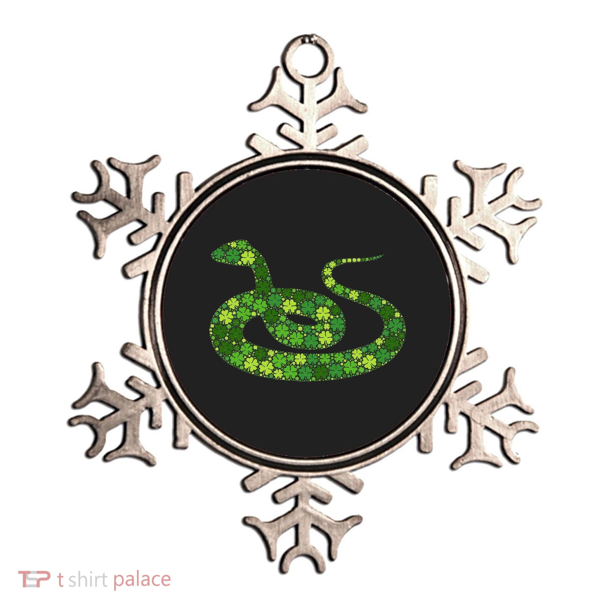 Snake Irish Lucky Green Shamrock Clover St Patricks Day Ornament