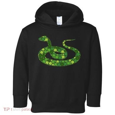 Snake Irish Lucky Green Shamrock Clover St Patricks Day Toddler Hoodie