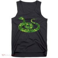 Snake Irish Lucky Green Shamrock Clover St Patricks Day Tank Top thumb 0