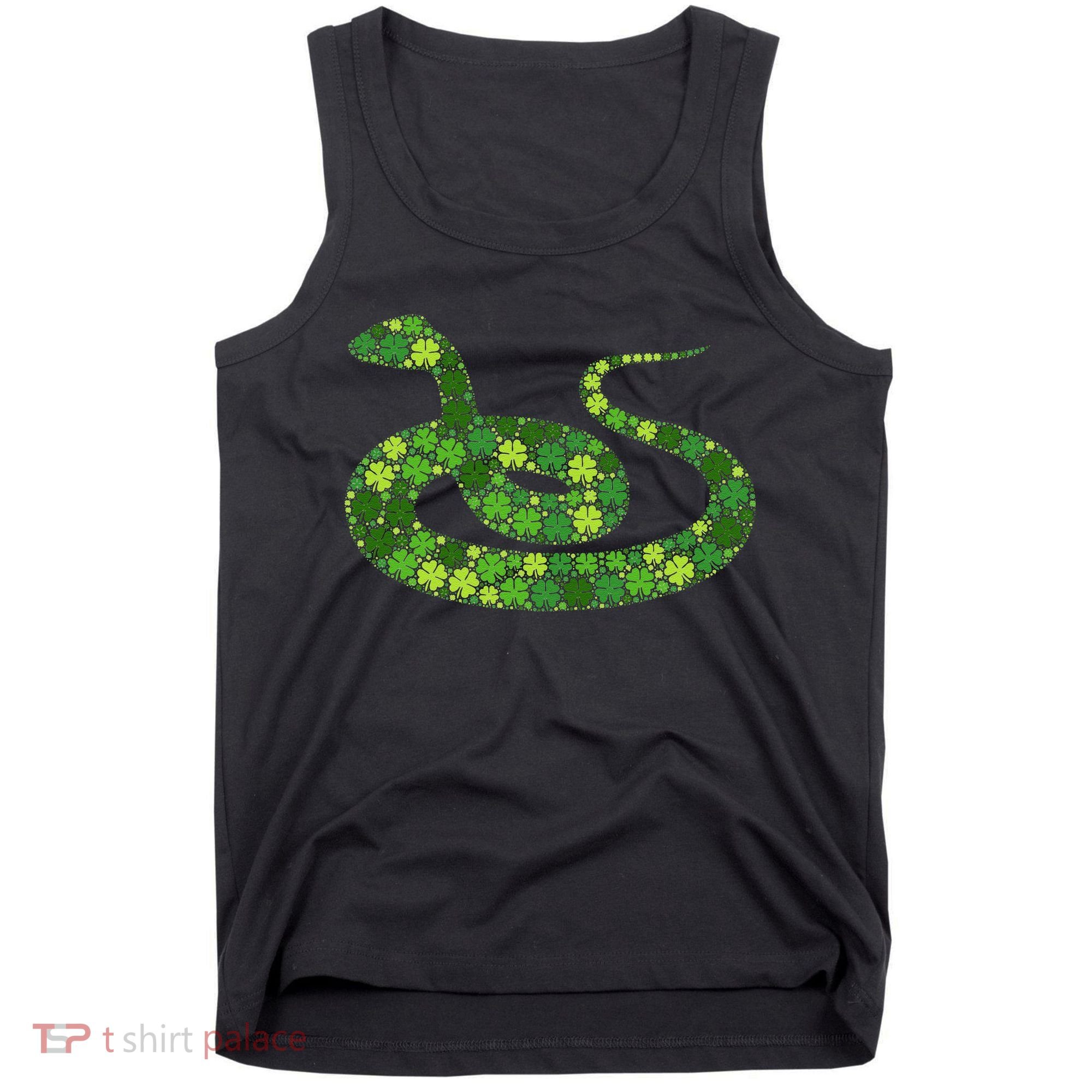 Snake Irish Lucky Green Shamrock Clover St Patricks Day Tank Top