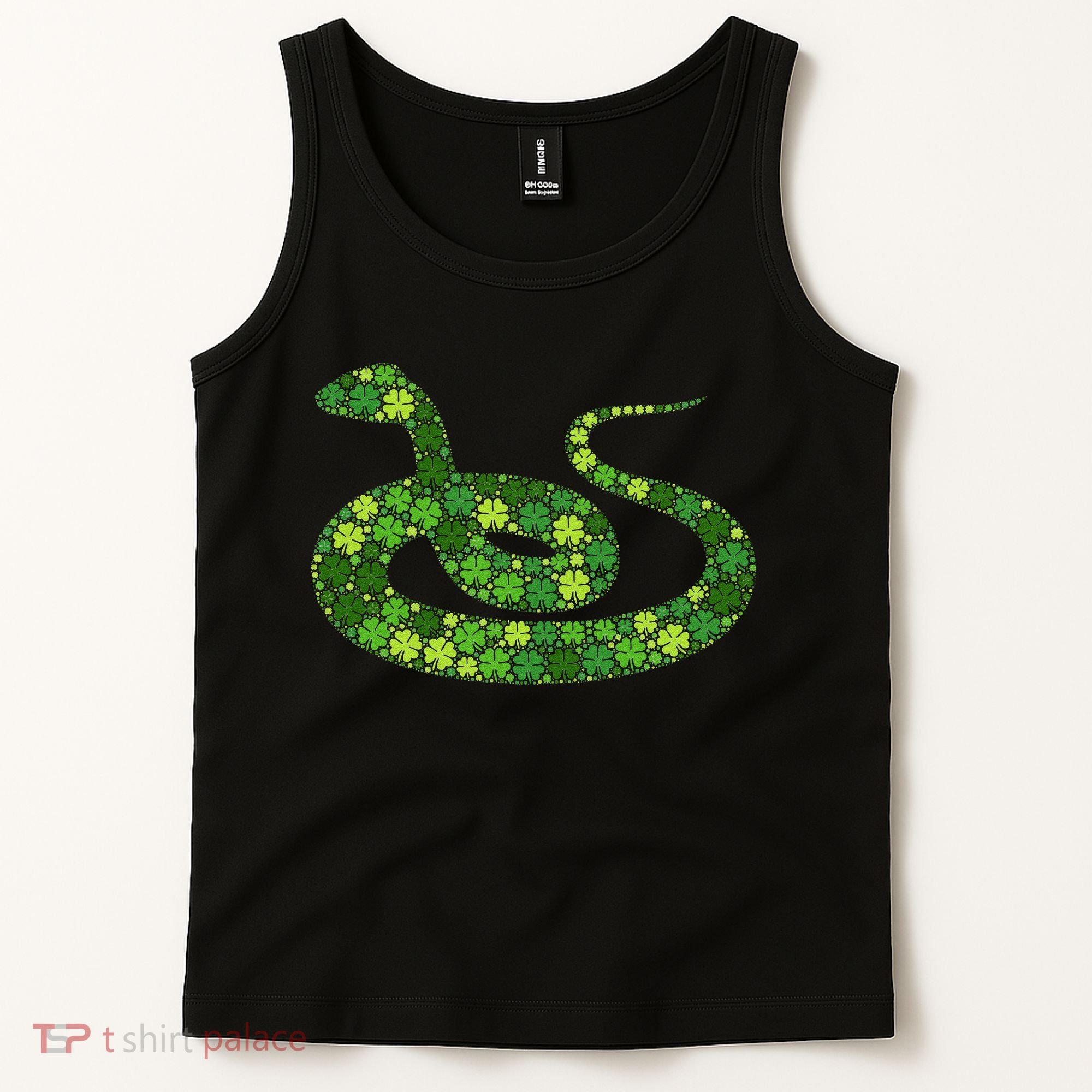 Snake Irish Lucky Green Shamrock Clover St Patricks Day Tank Top